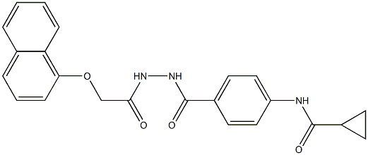 N-[4-({2-[2-(1-naphthyloxy)acetyl]hydrazino}carbonyl)phenyl]cyclopropanecarboxamide 구조식 이미지