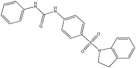 N-[4-(2,3-dihydro-1H-indol-1-ylsulfonyl)phenyl]-N'-phenylurea Structure