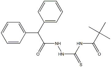 N-{[2-(2,2-diphenylacetyl)hydrazino]carbothioyl}-2,2-dimethylpropanamide 구조식 이미지