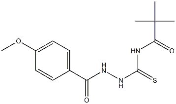 N-{[2-(4-methoxybenzoyl)hydrazino]carbothioyl}-2,2-dimethylpropanamide Structure