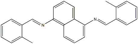 N-[(E)-(2-methylphenyl)methylidene]-N-(5-{[(E)-(2-methylphenyl)methylidene]amino}-1-naphthyl)amine 구조식 이미지