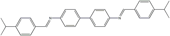 N-[(E)-(4-isopropylphenyl)methylidene]-N-(4'-{[(E)-(4-isopropylphenyl)methylidene]amino}[1,1'-biphenyl]-4-yl)amine 구조식 이미지