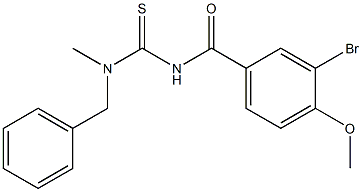 N-benzyl-N'-(3-bromo-4-methoxybenzoyl)-N-methylthiourea 구조식 이미지