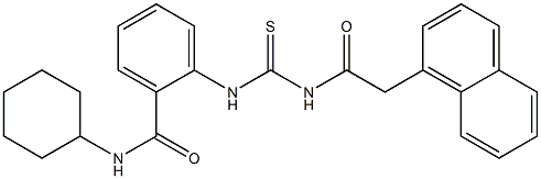 N-cyclohexyl-2-[({[2-(1-naphthyl)acetyl]amino}carbothioyl)amino]benzamide Structure