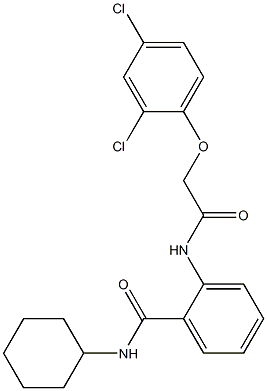 N-cyclohexyl-2-{[2-(2,4-dichlorophenoxy)acetyl]amino}benzamide 구조식 이미지