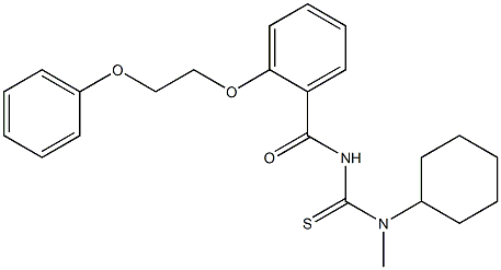 N-cyclohexyl-N-methyl-N'-[2-(2-phenoxyethoxy)benzoyl]thiourea 구조식 이미지