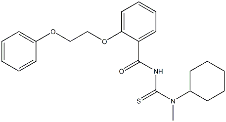 N-cyclohexyl-N-methyl-N'-[2-(2-phenoxyethoxy)benzoyl]thiourea Structure