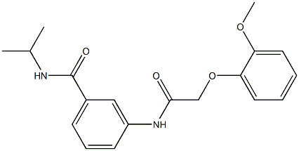 N-isopropyl-3-{[2-(2-methoxyphenoxy)acetyl]amino}benzamide 구조식 이미지