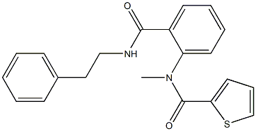 N-methyl-N-{2-[(phenethylamino)carbonyl]phenyl}-2-thiophenecarboxamide 구조식 이미지