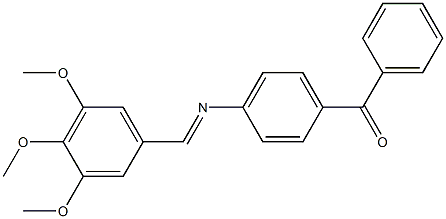 phenyl(4-{[(E)-(3,4,5-trimethoxyphenyl)methylidene]amino}phenyl)methanone 구조식 이미지