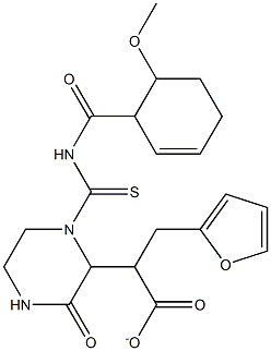 tetrahydro-2-furanylmethyl 2-(1-{[(2-methoxybenzoyl)amino]carbothioyl}-3-oxo-2-piperazinyl)acetate 구조식 이미지
