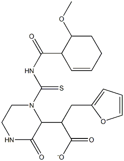 tetrahydro-2-furanylmethyl 2-(1-{[(2-methoxybenzoyl)amino]carbothioyl}-3-oxo-2-piperazinyl)acetate Structure