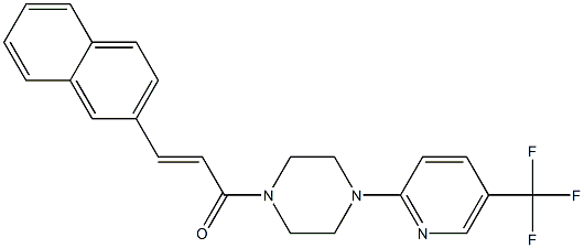 (E)-3-(2-naphthyl)-1-{4-[5-(trifluoromethyl)-2-pyridinyl]piperazino}-2-propen-1-one Structure