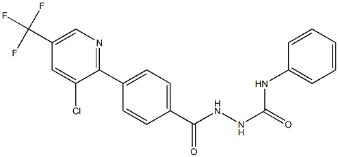 2-{4-[3-chloro-5-(trifluoromethyl)-2-pyridinyl]benzoyl}-N-phenyl-1-hydrazinecarboxamide Structure
