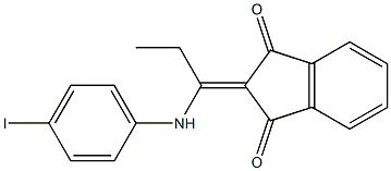 2-[1-(4-iodoanilino)propylidene]-1H-indene-1,3(2H)-dione Structure