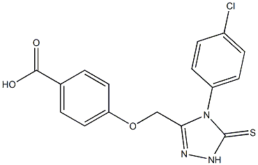 4-{[4-(4-chlorophenyl)-5-thioxo-4,5-dihydro-1H-1,2,4-triazol-3-yl]methoxy}benzenecarboxylic acid 구조식 이미지