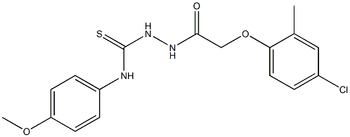 2-[2-(4-chloro-2-methylphenoxy)acetyl]-N-(4-methoxyphenyl)-1-hydrazinecarbothioamide 구조식 이미지