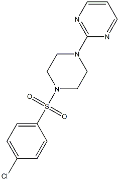 2-{4-[(4-chlorophenyl)sulfonyl]piperazino}pyrimidine 구조식 이미지