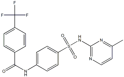 N-(4-{[(4-methyl-2-pyrimidinyl)amino]sulfonyl}phenyl)-4-(trifluoromethyl)benzenecarboxamide Structure