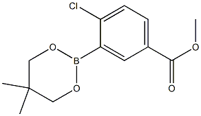 Methyl 4-chloro-3-(5,5-dimethyl-1,3,2-dioxaborinan-2-yl)benzoate Structure