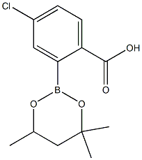 4-Chloro-2-(4,4,6-trimethyl-1,3,2-dioxaborinan-2-yl)benzoic acid Structure