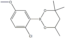 2-(2-Chloro-5-methoxyphenyl)-4,4,6-trimethyl-1,3,2-dioxaborinane 구조식 이미지