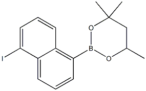 2-(5-Iodonaphthalen-1-yl)-4,4,6-trimethyl-1,3,2-dioxaborinane 구조식 이미지