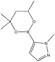 1-Methyl-5-(4,4,6-trimethyl-1,3,2-dioxaborinan-2-yl)-1H-pyrazole 구조식 이미지