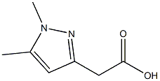 2-(1,5-Dimethyl-1H-pyrazol-3-yl)acetic acid ,97% 구조식 이미지