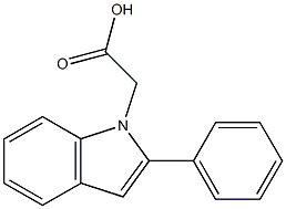 2-Phenyl-1H-indole-1-acetic acid ,97% 구조식 이미지