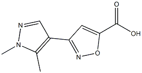 3-(1,5-dimethyl-1H-pyrazol-4-yl)isoxazole-5-carboxylic acid Structure