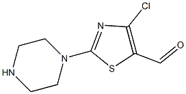 4-chloro-2-(piperazin-1-yl)thiazole-5-carbaldehyde Structure