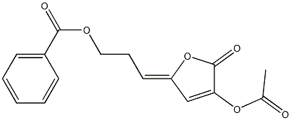 (4Z)-7-Benzoyloxy-2-acetoxy-4-hydroxyhepta-2,4-dienoic acid 1,4-lactone 구조식 이미지