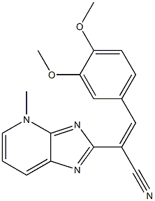 2-[4-Methyl-4H-imidazo[4,5-b]pyridin-2-yl]-3-(3,4-dimethoxyphenyl)propenenitrile Structure