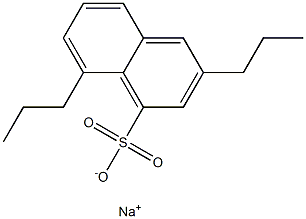 3,8-Dipropyl-1-naphthalenesulfonic acid sodium salt Structure