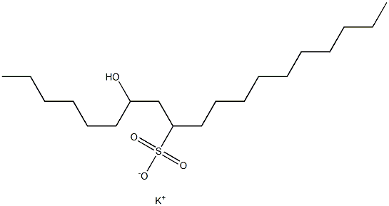 7-Hydroxynonadecane-9-sulfonic acid potassium salt Structure