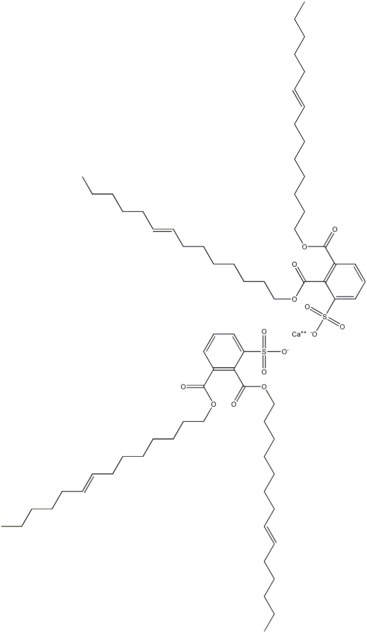Bis[2,3-di(8-tetradecenyloxycarbonyl)benzenesulfonic acid]calcium salt Structure