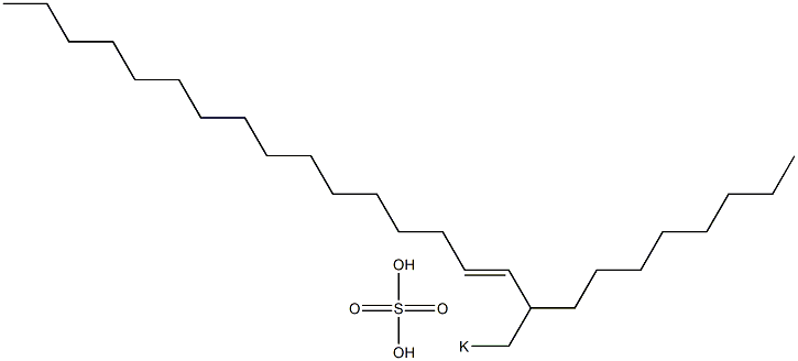 Sulfuric acid 2-octyl-3-octadecenyl=potassium ester salt 구조식 이미지