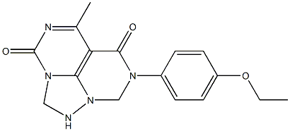 5-Methyl-7-(p-ethoxyphenyl)-1,2,7,8-tetrahydro-3H,6H-1,2a,4,7,8a-pentaazaacenaphthylene-3,6-dione Structure