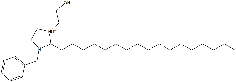 2-Heptadecyl-4,5-dihydro-1-(2-hydroxyethyl)-3-phenylmethyl-1H-imidazol-1-ium 구조식 이미지