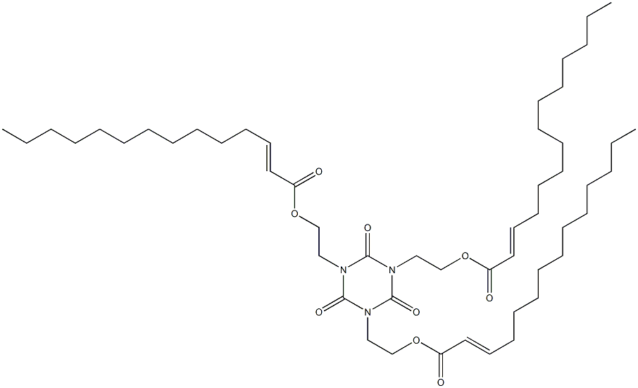 1,3,5-Tris[2-(2-tetradecenoyloxy)ethyl]hexahydro-1,3,5-triazine-2,4,6-trione Structure