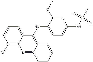 N-[4-[(4-Chloro-9-acridinyl)amino]-3-methoxyphenyl]methanesulfonamide 구조식 이미지