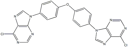 9,9'-[Oxybis(4,1-phenylene)]bis(6-chloro-9H-purine) 구조식 이미지