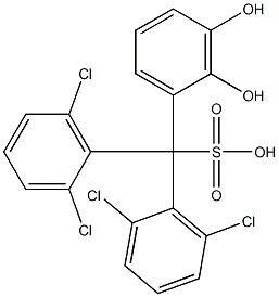 Bis(2,6-dichlorophenyl)(2,3-dihydroxyphenyl)methanesulfonic acid 구조식 이미지