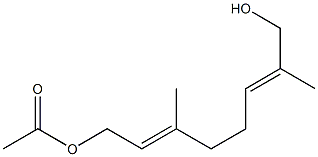 (2E,6E)-3,7-Dimethyl-2,6-octadiene-1,8-diol 1-acetate Structure