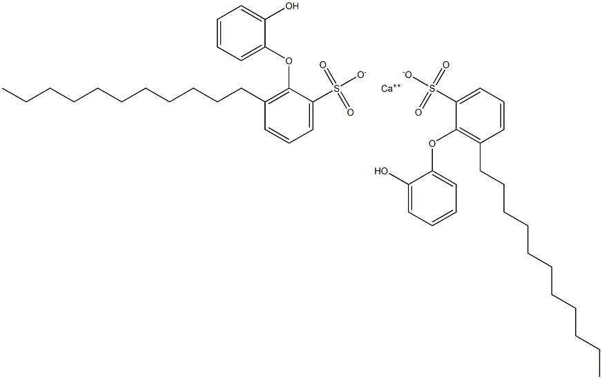 Bis(2'-hydroxy-6-undecyl[oxybisbenzene]-2-sulfonic acid)calcium salt Structure