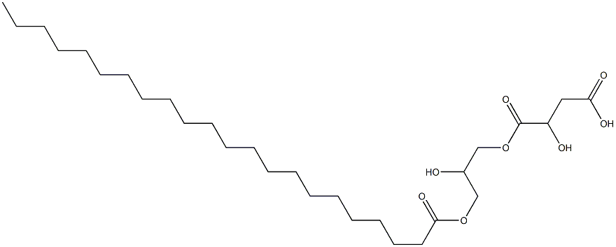 L-Malic acid hydrogen 1-(2-hydroxy-3-docosanoyloxypropyl) ester Structure