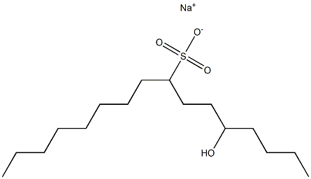 5-Hydroxyhexadecane-8-sulfonic acid sodium salt Structure