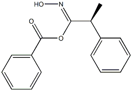 [S,(+)]-O1-Benzoyl-2-phenylpropanehydroximic acid 구조식 이미지