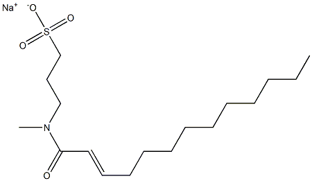 3-[N-(2-Tridecenoyl)-N-methylamino]-1-propanesulfonic acid sodium salt 구조식 이미지